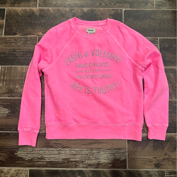 zadig & voltaire electric pink sweater xs art is truth - Picture 2 of 6